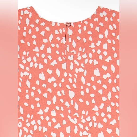 Girls Asymmetrical White Spotted Coral Dress sz: M (7-8) - Picture 3 of 3